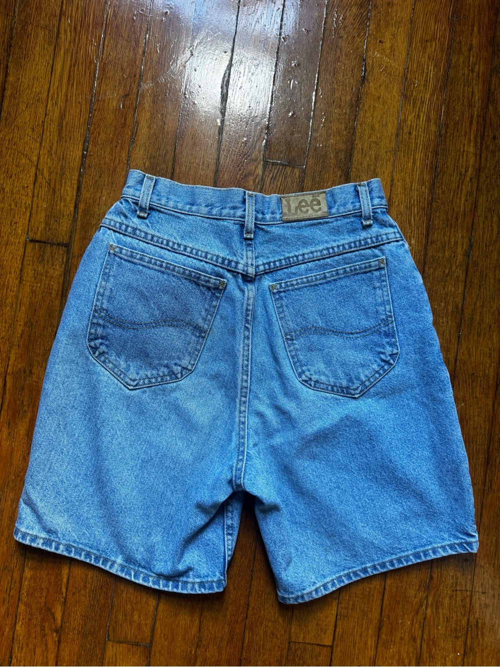 Lee Women’s Light Blue High-Rise Denim Shorts